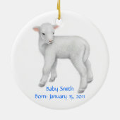 Kundengerechte Lamm-Verzierung Keramik Ornament (Hinten)