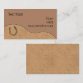 KUNDENGERECHTE lederne u. HufeisenVisitenkarten Visitenkarte (Vorne/Hinten)