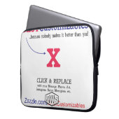 Kundengerechte leere Geschenk-Schablone Laptopschutzhülle (Vorderseite Links)