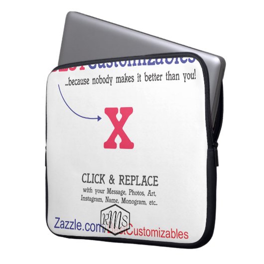 Kundengerechte leere Geschenk-Schablone Laptopschutzhülle (Vorderseite Links)