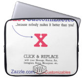 Kundengerechte leere Geschenk-Schablone Laptopschutzhülle (Vorderseite)