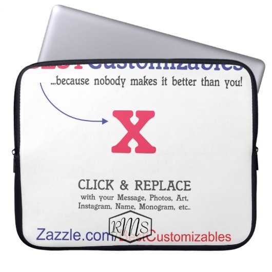 Kundengerechte leere Geschenk-Schablone Laptopschutzhülle (Vorderseite)