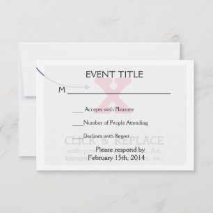 Kundengerechte leere Geschenk-Schablone RSVP Karte