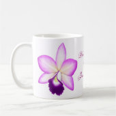 Kundengerechte lila Orchideen-Tasse Kaffeetasse (Links)