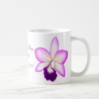 Kundengerechte lila Orchideen-Tasse Kaffeetasse