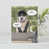 Kundengerechte lustige Abschluss-Party Einladung (Stehend Vorderseite)