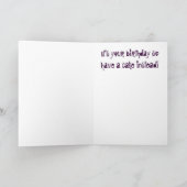 Kundengerechte lustige Geburtstags-Karte Karte (Innenseite)