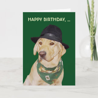 Kundengerechte lustige Hunde-/Labrador-Karte für Karte