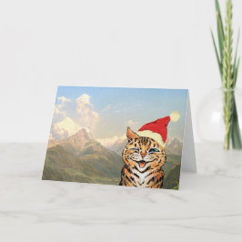 Kundengerechte lustige Katzen-Weihnachtskarte Feiertagskarte