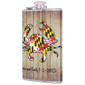 Kundengerechte Maryland-Flaggenholzflasche Flachmann (Links)