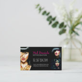 Kundengerechte Maskenbildner-Visitenkarte Visitenkarte (Stehend Vorderseite)