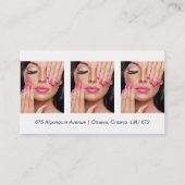 Kundengerechte Maskenbildner-Visitenkarte Visitenkarte (Rückseite)