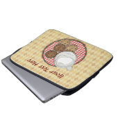 Kundengerechte Milch und Plätzchen Laptopschutzhülle (Vorne Knopf)