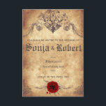 Kundengerechte mittelalterliche einladung<br><div class="desc">Mittelalterliche Hochzeitseinladung
Andere Teile des Sets: http://www.zazzle.com/arcueid/collections</div>