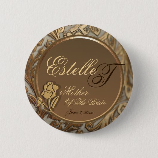 Kundengerechte Mutter des Braut-Andenken-Knopfes Button (Vorderseite)