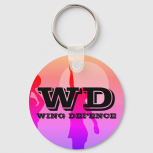 Kundengerechte Netball-Spieler-Position Schlüsselanhänger