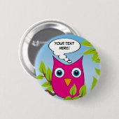 Kundengerechte niedliche kleine Eule - mehrfache Button (Vorne & Hinten)