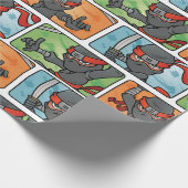 Kundengerechte Ninja Entwürfe Geschenkpapier (Ecke)