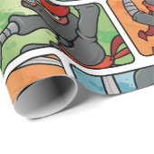 Kundengerechte Ninja Entwürfe Geschenkpapier (Rolleneckpunkt)