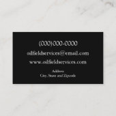 Kundengerechte Ölfeld-Visitenkarte Visitenkarte (Rückseite)