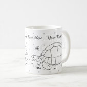 Kundengerechte Ploughshare-Schildkröten-Tasse Kaffeetasse (VorderseiteRechts)