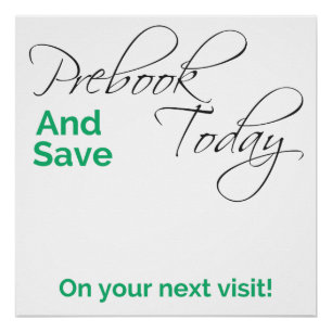 Kundengerechte Prebooking Mitteilung Poster