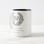 Kundengerechte Preis-Sieger Tasse (Vorderseite Links)