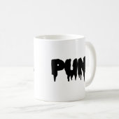 Kundengerechte "Punk" Tropfen-Schriftart-Tasse Kaffeetasse (VorderseiteRechts)