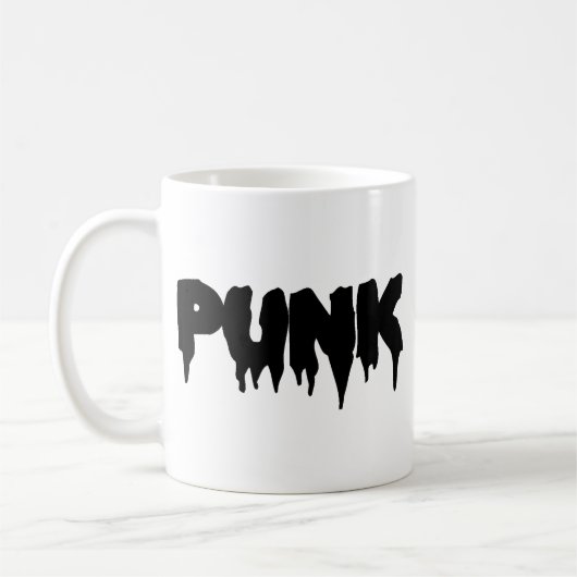 Kundengerechte "Punk" Tropfen-Schriftart-Tasse Kaffeetasse (Links)