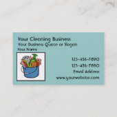 Kundengerechte Reinigungs-Visitenkarteschablone Visitenkarte (Rückseite)