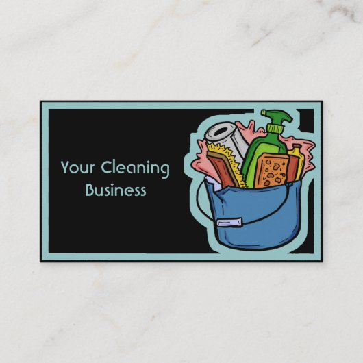 Kundengerechte Reinigungs-Visitenkarteschablone Visitenkarte (Vorderseite)