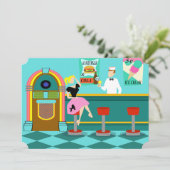 Kundengerechte Retro Getränkespender-Einladungen Einladung (Stehend Vorderseite)