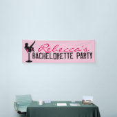 Kundengerechte rosa Martini-Mädchen bachelorette Banner (Messeveranstaltung)