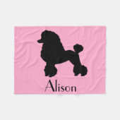 Kundengerechte rosa Pudel-Rock-Fleece-Decke Fleecedecke (Vorderseite (Horizontal))
