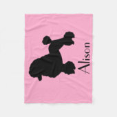 Kundengerechte rosa Pudel-Rock-Fleece-Decke Fleecedecke (Vorderseite)