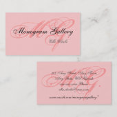 Kundengerechte rosa schwarze visitenkarte (Vorne/Hinten)