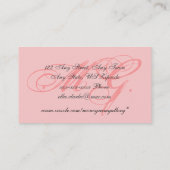 Kundengerechte rosa schwarze visitenkarte (Rückseite)