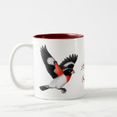 Kundengerechte Rose Breasted Grosbeak-Vogel-Tasse Zweifarbige Tasse (Links)