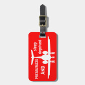 Kundengerechte rote gepäckanhänger (Vorderseite vertikal)