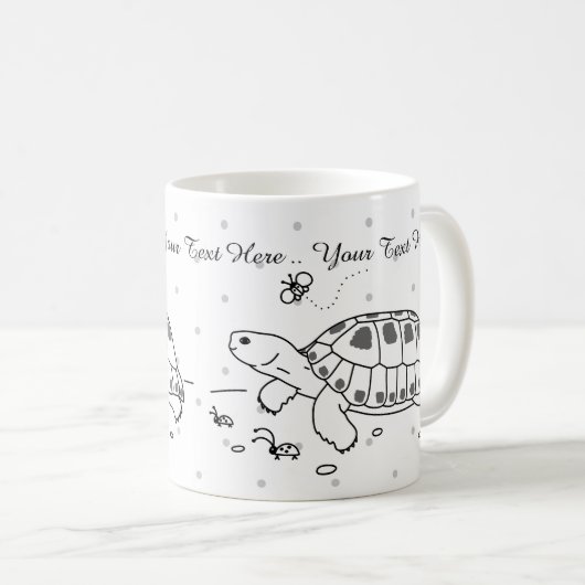 Kundengerechte russische Schildkröten-Tasse Kaffeetasse (VorderseiteRechts)