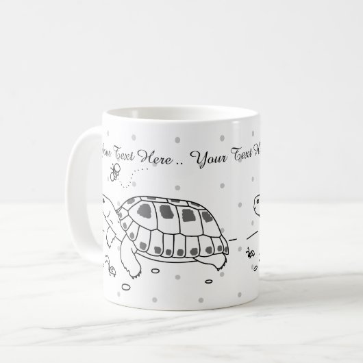 Kundengerechte russische Schildkröten-Tasse Kaffeetasse (Vorderseite Links)