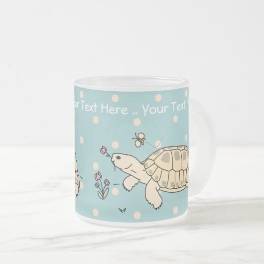 Kundengerechte russische Schildkröten-Tasse Mattglastasse (VorderseiteRechts)