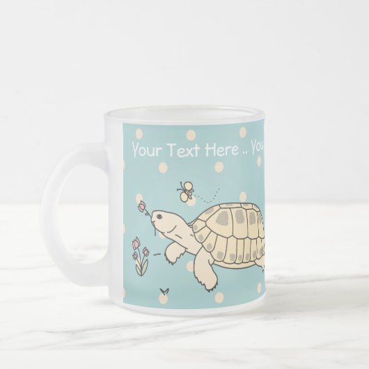 Kundengerechte russische Schildkröten-Tasse Mattglastasse (Links)