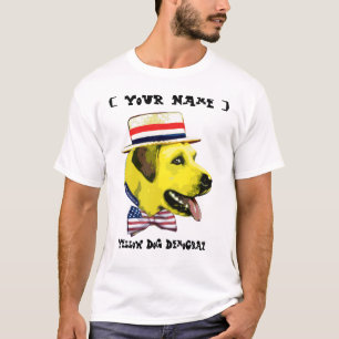 Kundengerechte Schablone - gelber Hund Demokrat T-Shirt