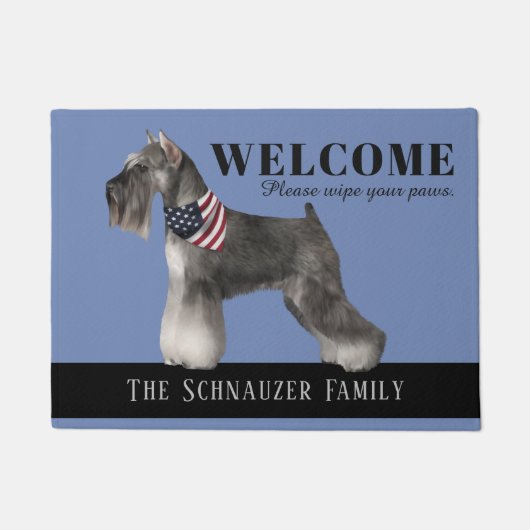 Kundengerechte Schnauzer-Fußmatte Fußmatte (Vorderseite)