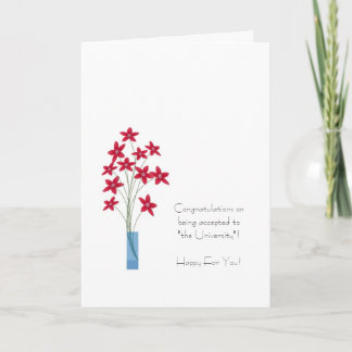 Kundengerechte Schulannahme-Glückwünsche Karte