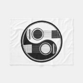 Kundengerechte schwarze Akustikgitarren Yin Yang Fleecedecke (Vorderseite (Horizontal))