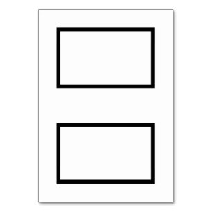 Kundengerechte schwarze u. weiße Tented Tischnummer