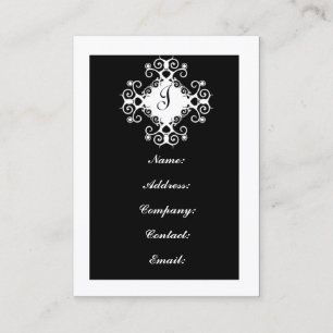 Kundengerechte schwarze u. weiße visitenkarte