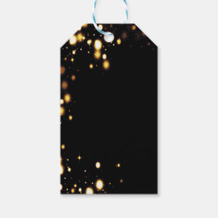 Kundengerechte Schwarzes und GoldBokeh Geschenkanhänger